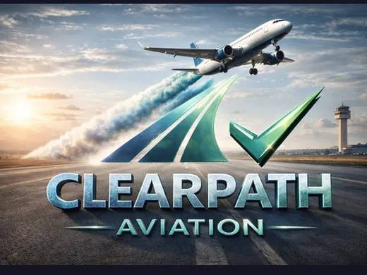 ClearPath Aviation brand identity render